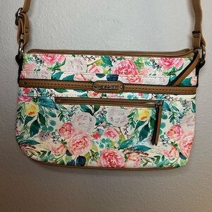 Rosetti Colorful Floral Crossbody Bag With Adjustable Shoulder Strap